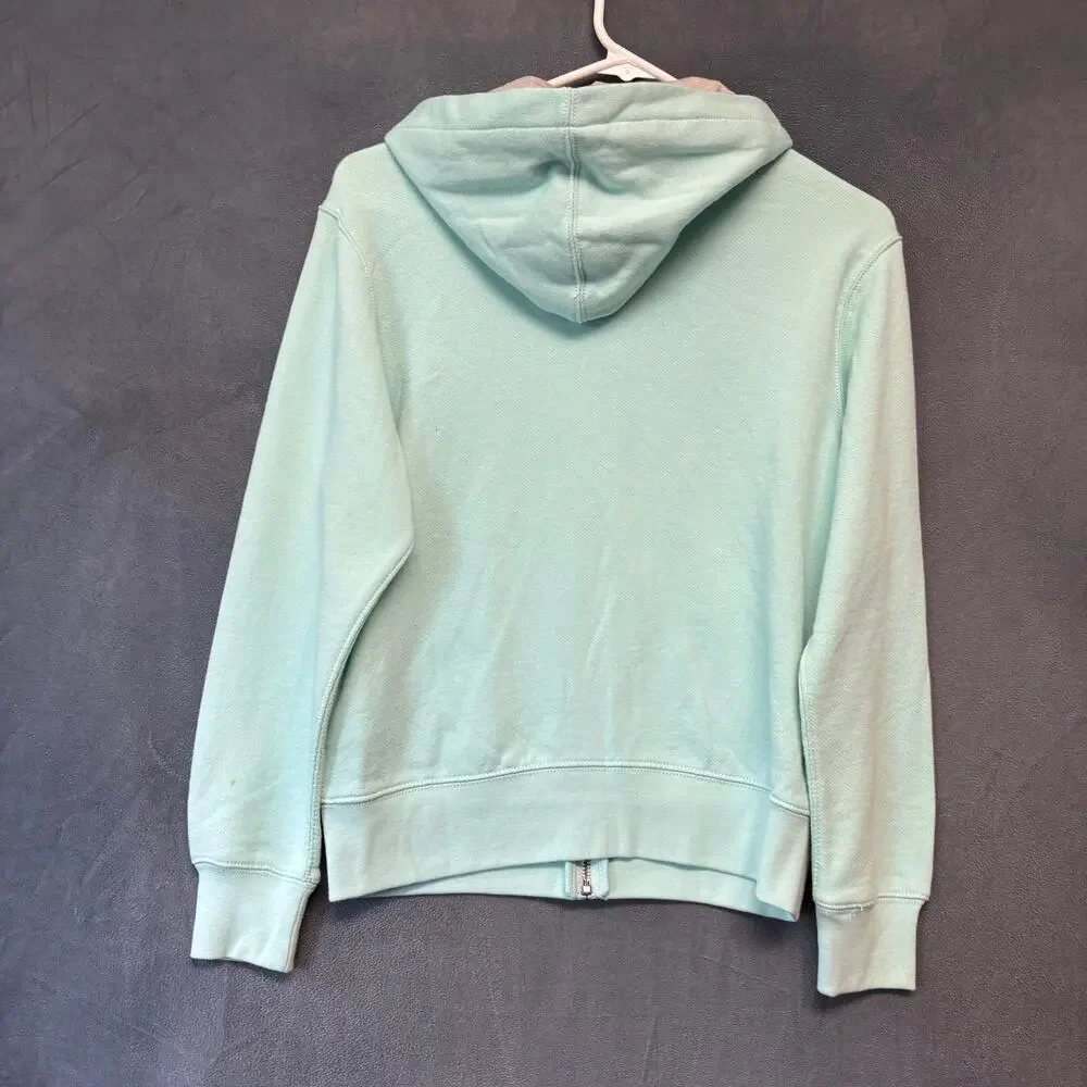 Polo Ralph Lauren Full Zip Hoodie Kids Medium Preppy Cozy Streetwear Aqua Teal